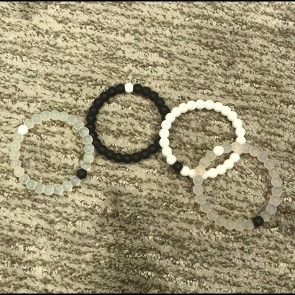 Black and white lokai bracelets